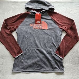 NWT The North Face Hoodie Women Size Large Pullover Hiking Grey Red Shirt Jacket